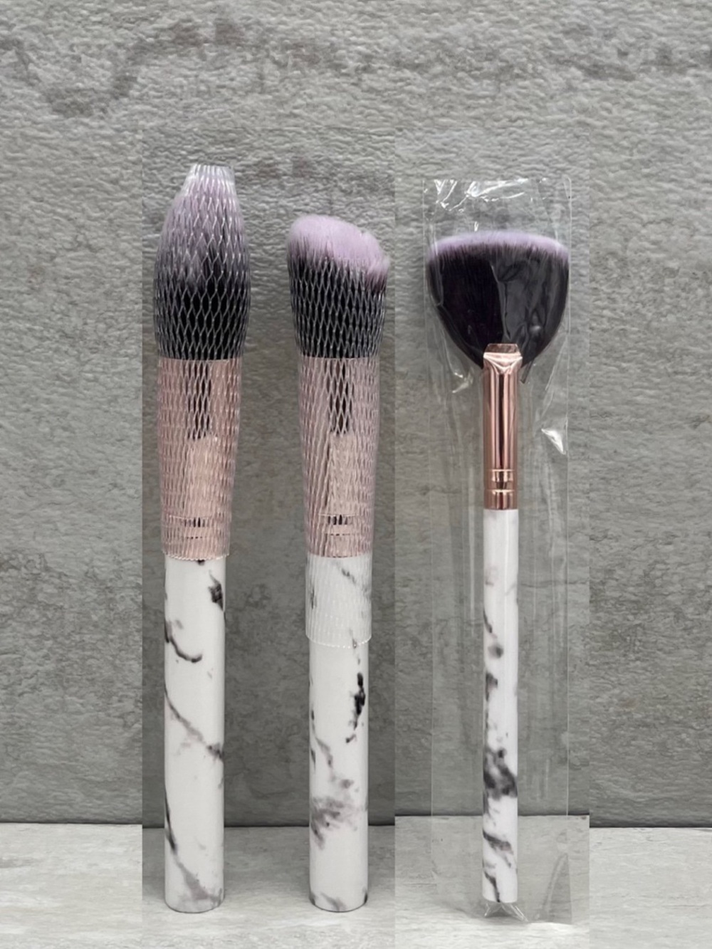 🎉 $5 Marble Makeup Brush Set with Rose Gold Accents